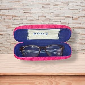 Lilly Pulitzer Sydney Reading Glasses w/Pink Case (Prescription Lens Ready)